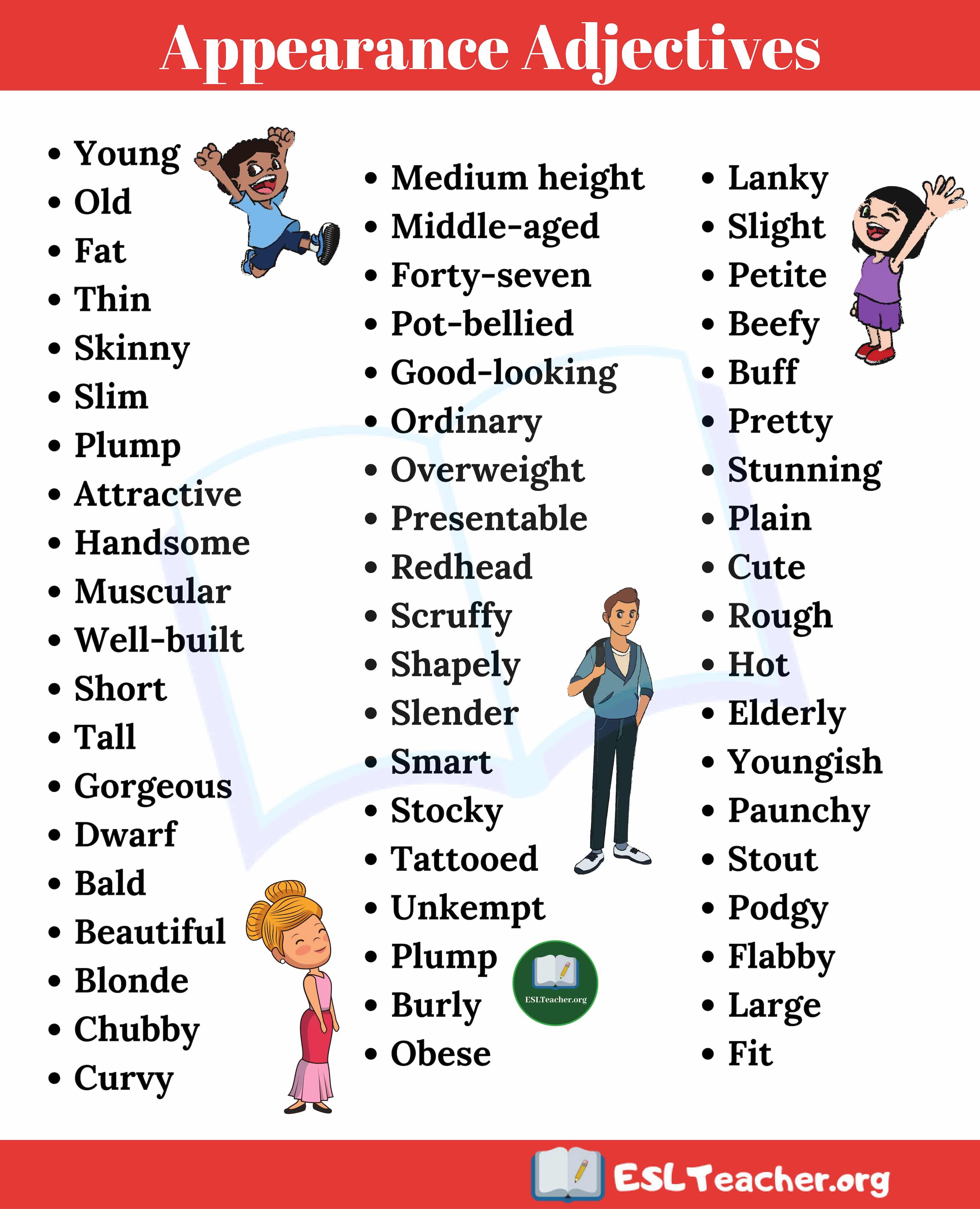 adjectives to describe a person